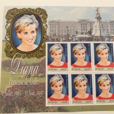 Burundi Diana Princess of Wales commemorative stamp set