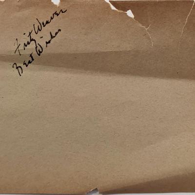 Fritz Weaver original signature