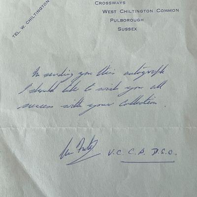 British military Ian Frazier signed note