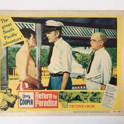 Return to Paradise original 1953 vintage lobby card