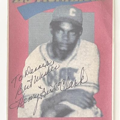 Pirates baseball player Henry Clark signed card