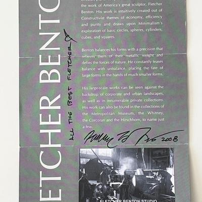 Artist Franklin Benton signed page