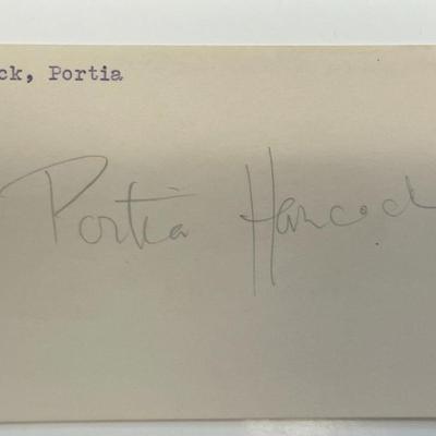 Swimming star Portia Hancock autograph note
