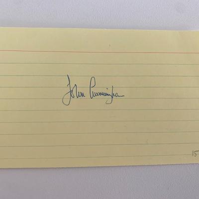 John Cunningham original signature