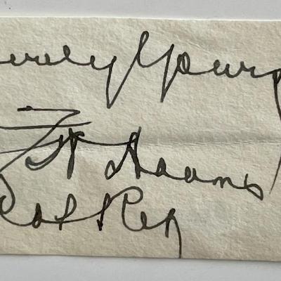 US Army Frank H. Adams signature cut