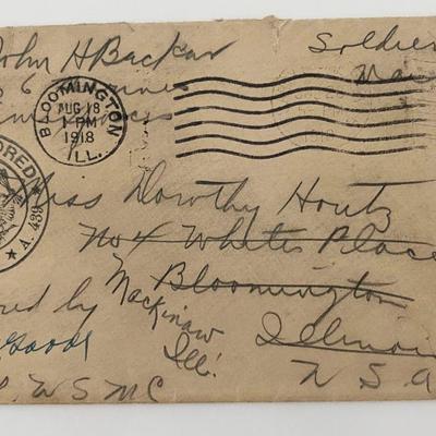 1918 - Bloomington, ILL. - Censored Cover