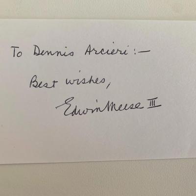 Edwin Meese III original signature