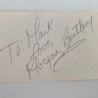 Dallas TV show star Morgan Brittany original signature
