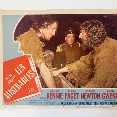 Les Misérables original 1952 vintage lobby card