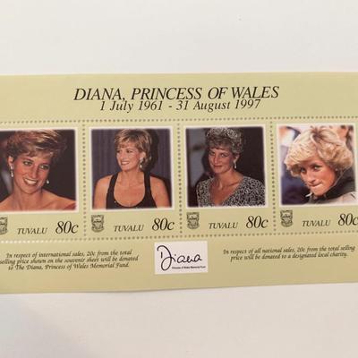 Tuvalu Diana Princess of Wales commemorative stamp set