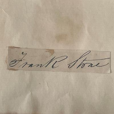 Painter Frank Stone signature cut