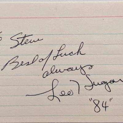 NFL Leo Sugar original signature