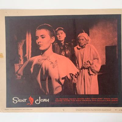 Saint Joan original 1957 vintage lobby card