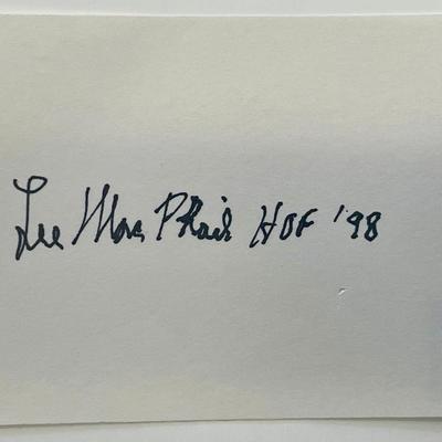 1998 Hall of Fame Larry S. MacPhail autograph note