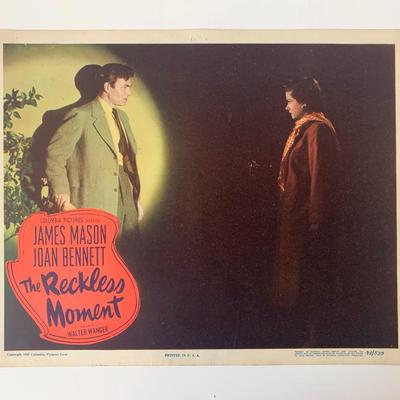 The Reckless Moment original 1949 vintage lobby card