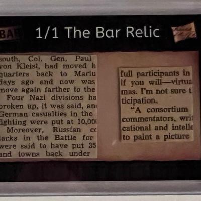 Ronald Reagan/ WW2 news relic. 3x4 inches