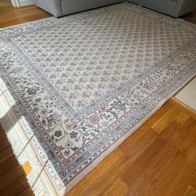 Stunning light blue, cream and pink oriental rug