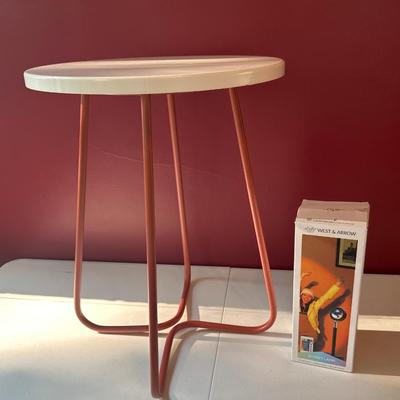 Table and sunset lamp
