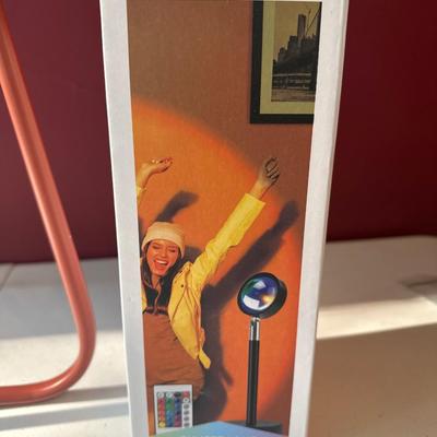 Table and sunset lamp