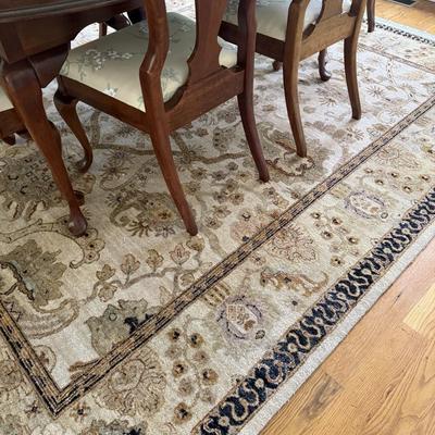 Gorgeous Kaoud ivory and gold oriental rug
