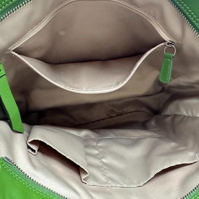 Coach Gallery Green Leather Tote Style Purse