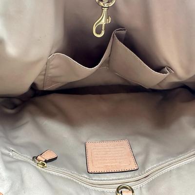 Colorblock Leather Coach Tote Style Purse