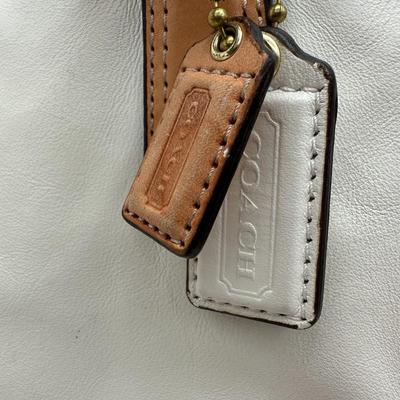 Colorblock Leather Coach Tote Style Purse