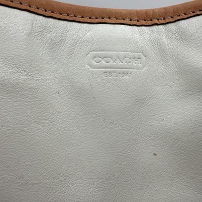 Colorblock Leather Coach Tote Style Purse