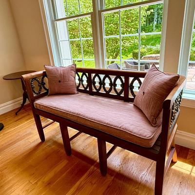 Gorgeous designer bench with like new fabric