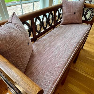 Gorgeous designer bench with like new fabric