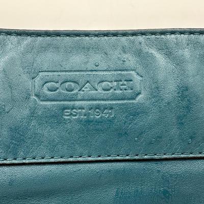 Teal Coach Zoe Hobo Teal Leather Purse