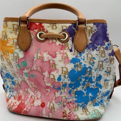 Dooney & Bourke Paint Splatter Vachetta Leather Bag