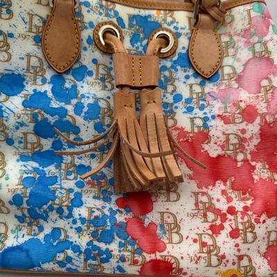 Dooney & Bourke Paint Splatter Vachetta Leather Bag