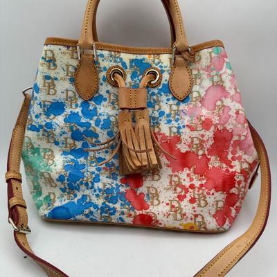 Dooney & Bourke Paint Splatter Vachetta Leather Bag