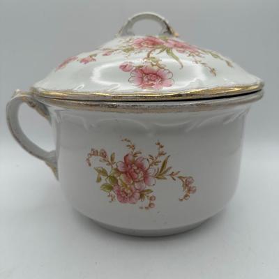 Antique Victorian Chamber Pot by Maddocks Works Royal Porcelain