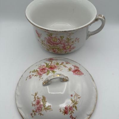 Antique Victorian Chamber Pot by Maddocks Works Royal Porcelain