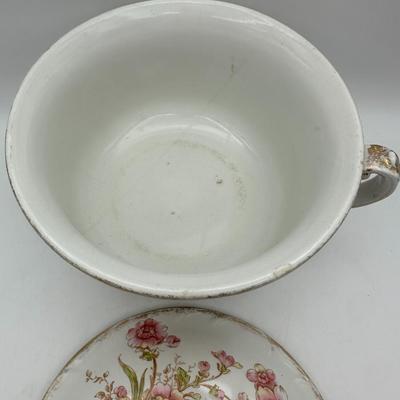 Antique Victorian Chamber Pot by Maddocks Works Royal Porcelain
