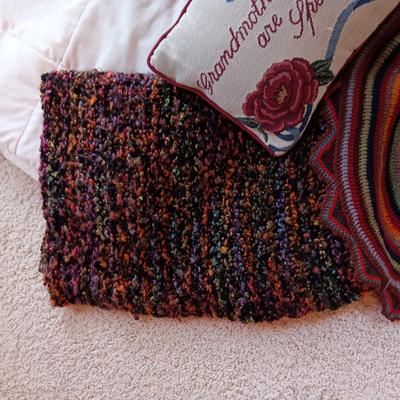 QUEEN BLANKET, KNIT AFGHAN AND LAP THROW
