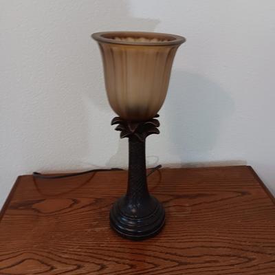 2 DRAWER NIGHT STAND WITH LAMP AND ALARM CLOCK