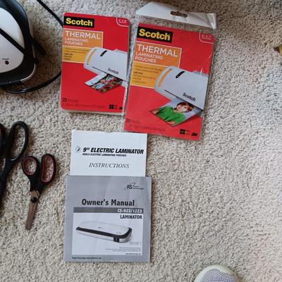 LAMINATOR. SMALL SHREDDER, PAPER CUTTER, DESK ORGANIZERS AND MORE