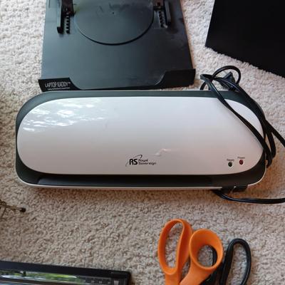 LAMINATOR. SMALL SHREDDER, PAPER CUTTER, DESK ORGANIZERS AND MORE