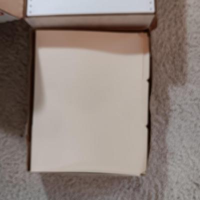 2 DRAWER FILING CABINET, HANGING FOLDERS AND FILE FOLDERS PLUS A FULL BOX OF COMPUTER PAPER