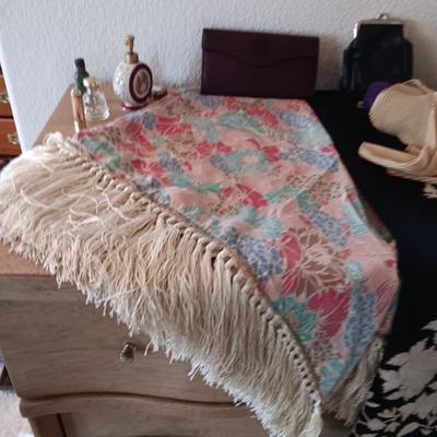PERFUME BOTTLES, SCARVES, WALLET AND MORE