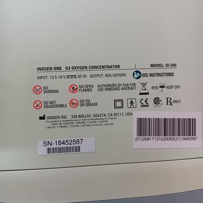 INOGEN ONE G3 PORTABLE OXYGEN CONCENTRATOR