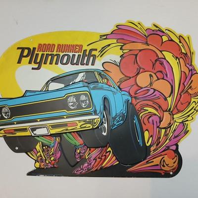 Plymouth Road Runner Metal Cutout Sign – Muscle Car Garage Decor