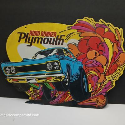 Plymouth Road Runner Metal Cutout Sign – Muscle Car Garage Decor