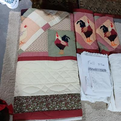 FULL SIZE COMFORTER W/SHAMS AND FULL SIZE SHEET SET