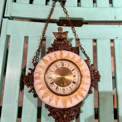 Brass antique hanging clock