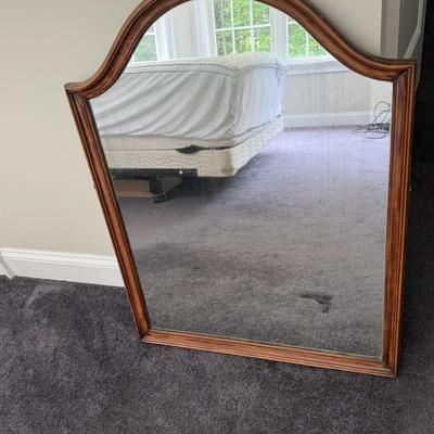 Oak mirror