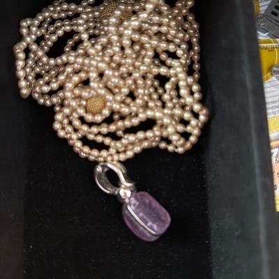 Wood jewelry box with jewelry included